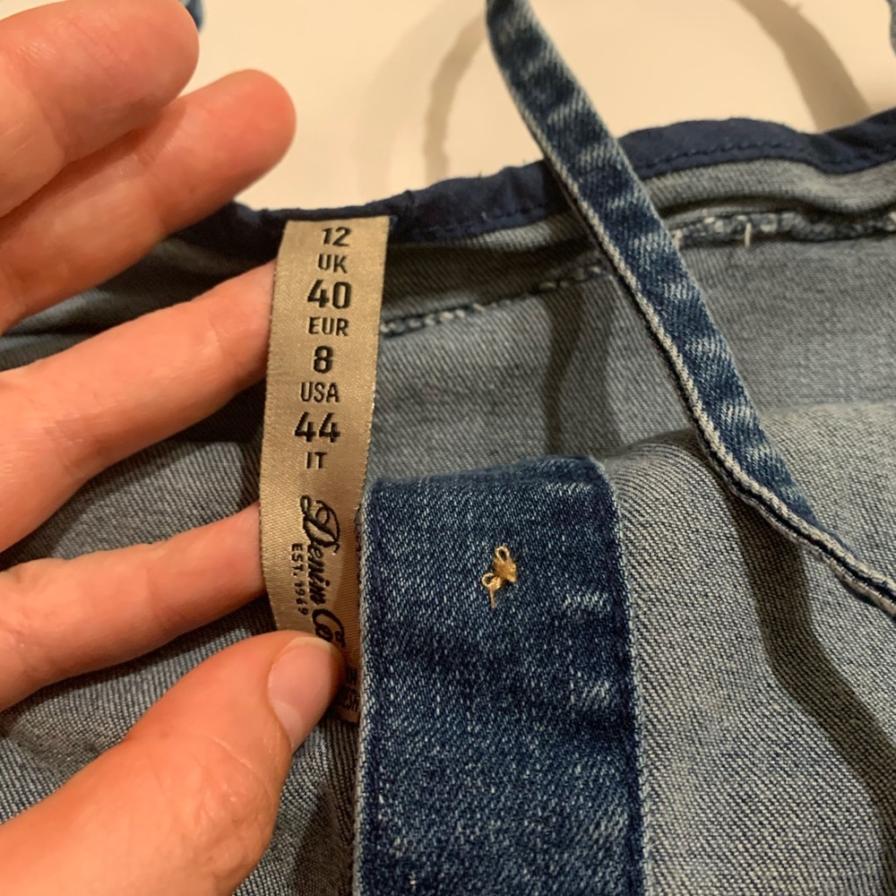 Mini Denim Dress button down - Picture 5 of 6